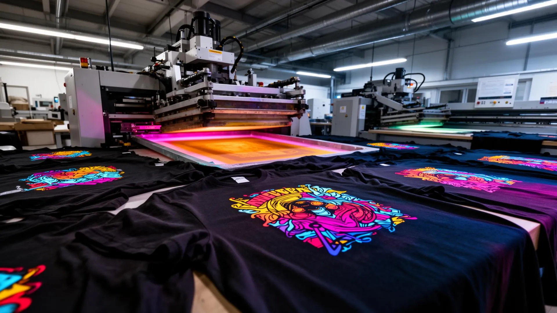 Bedrukte T-shirts in de productie van Magic Print